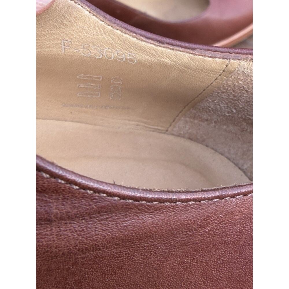 A.P.C Brown Leather T Strap Mary Jane Block Heels Parisian Chic EU 39 US 9 - Picture 8 of 8